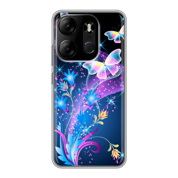 Силиконовый чехол на Tecno Spark Go 2023 с принтом Бабочки