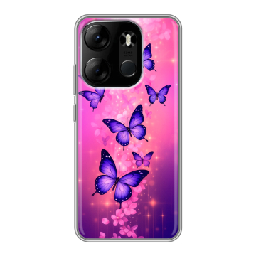 Силиконовый чехол на Tecno Spark Go 2023 с принтом Бабочки