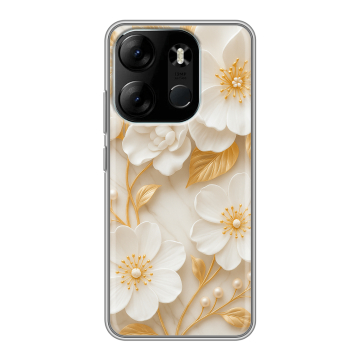 Силиконовый чехол на Tecno Spark Go 2023 с принтом Цветы