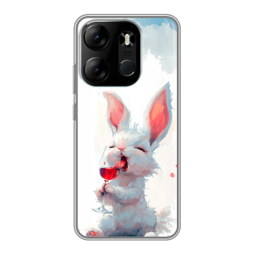 Силиконовый чехол на Tecno Spark Go 2023 с принтом кролик зайчик
