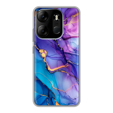 Силиконовый чехол на Tecno Spark Go 2023 с принтом синий мрамор Силиконовый чехол на Tecno Spark Go 2023 с принтом синий мрамор