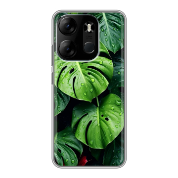 Силиконовый чехол на Tecno Spark Go 2023 с принтом Листья Силиконовый чехол на Tecno Spark Go 2023 с принтом Листья