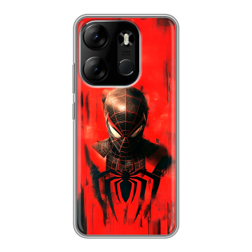 Силиконовый чехол на Tecno Spark Go 2023 с принтом человек паук spiderman
