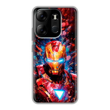Силиконовый чехол на Tecno Spark Go 2023 с принтом Железный человек Ironman