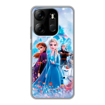 Силиконовый чехол на Tecno Spark Go 2023 с принтом Холодное сердце Frozen