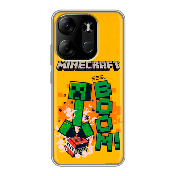 Силиконовый чехол на Tecno Spark Go 2023 с принтом Майнкрафт Minecraft