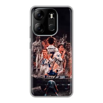 Силиконовый чехол на Tecno Spark Go 2023 с принтом Реал Роналдо Real Ronaldo Силиконовый чехол на Tecno Spark Go 2023 с принтом Реал Роналдо Real Ronaldo
