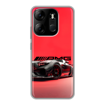 Силиконовый чехол на Tecno Spark Go 2023 с принтом Мерседес Mercedes AMG