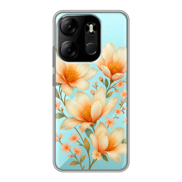 Силиконовый чехол на Tecno Spark Go 2023 с принтом Цветы