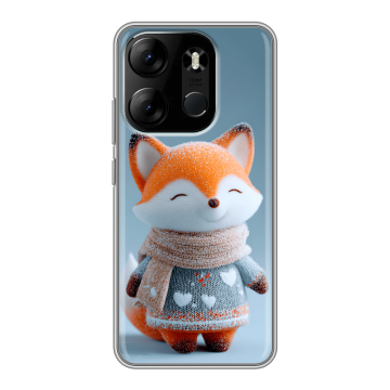 Силиконовый чехол на Tecno Spark Go 2023 с принтом Лиса