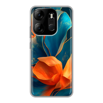 Силиконовый чехол на Tecno Spark Go 2023 с принтом Цветы