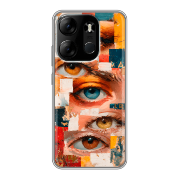 Силиконовый чехол на Tecno Spark Go 2023 с принтом Модный принт