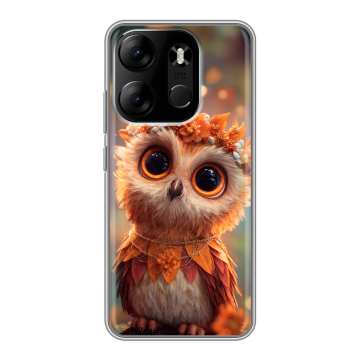 Силиконовый чехол на Tecno Spark Go 2023 с принтом Милая сова
