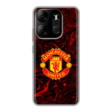 Силиконовый чехол на Tecno Spark Go 2023 с принтом Manchester United
