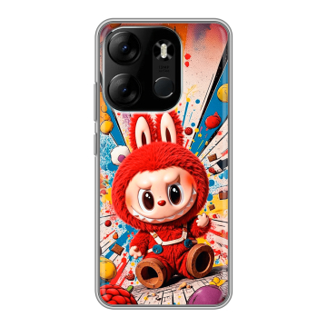 Силиконовый чехол на Tecno Spark Go 2023 с принтом Labubu Лабубу