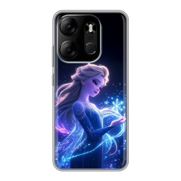 Силиконовый чехол на Tecno Spark Go 2023 с принтом Холодное сердце Frozen