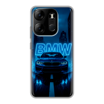 Силиконовый чехол на Tecno Spark Go 2023 с принтом BMW БМВ