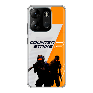 Силиконовый чехол на Tecno Spark Go 2023 с принтом Counter Strike