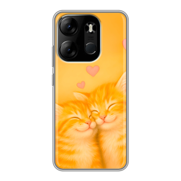 Силиконовый чехол на Tecno Spark Go 2023 с принтом Милые котята