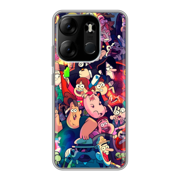 Силиконовый чехол на Tecno Spark Go 2023 с принтом Gravity Falls Гравити Фолз