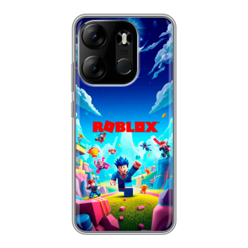 Силиконовый чехол на Tecno Spark Go 2023 с принтом Roblox Роблокс Силиконовый чехол на Tecno Spark Go 2023 с принтом Roblox Роблокс