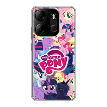Силиконовый чехол на Tecno Spark Go 2023 с принтом My little pony Дружба чудо