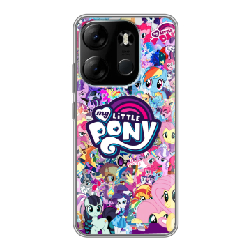 Силиконовый чехол на Tecno Spark Go 2023 с принтом My little pony Дружба чудо