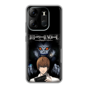Силиконовый чехол на Tecno Spark Go 2023 с принтом Death note Тетрадь смерти