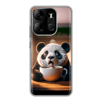 Силиконовый чехол на Tecno Spark Go 2023 с принтом смешная панда Силиконовый чехол на Tecno Spark Go 2023 с принтом смешная панда