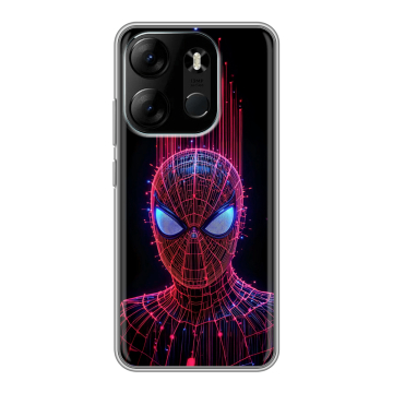 Силиконовый чехол на Tecno Spark Go 2023 с принтом Spiderman Человек паук