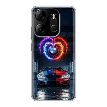 Силиконовый чехол на Tecno Spark Go 2023 с принтом BMW БМВ