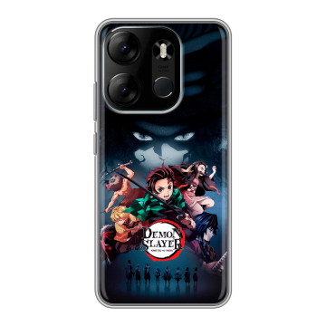 Силиконовый чехол на Tecno Spark Go 2023 с принтом Demon Slayer Клинок рассекающий демонов Силиконовый чехол на Tecno Spark Go 2023 с принтом Demon Slayer Клинок рассекающий демонов
