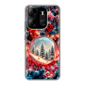 Силиконовый чехол на Tecno Spark Go 2023 с принтом Новый год
