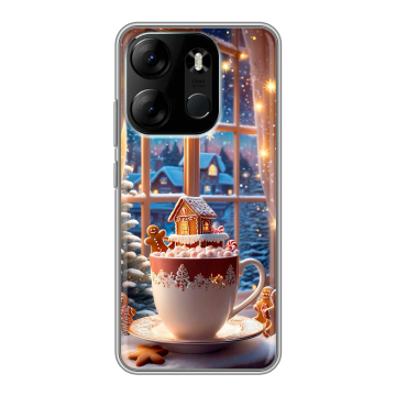 Силиконовый чехол на Tecno Spark Go 2023 с принтом Новый год