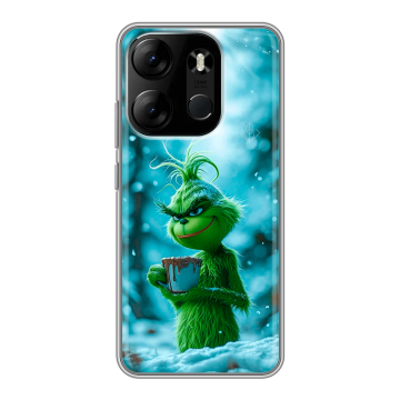 Силиконовый чехол на Tecno Spark Go 2023 с принтом Новый год гринч