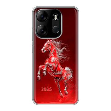 Силиконовый чехол на Tecno Spark Go 2023 с принтом Новый год