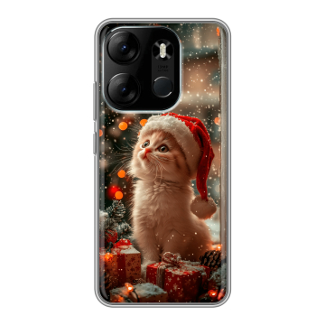 Силиконовый чехол на Tecno Spark Go 2023 с принтом Новый год