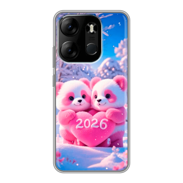 Силиконовый чехол на Tecno Spark Go 2023 с принтом Новый год