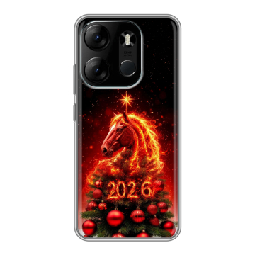 Силиконовый чехол на Tecno Spark Go 2023 с принтом Новый год