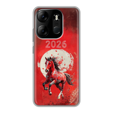 Силиконовый чехол на Tecno Spark Go 2023 с принтом Новый год