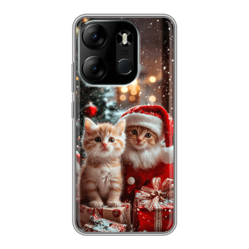 Силиконовый чехол на Tecno Spark Go 2023 с принтом Новый год