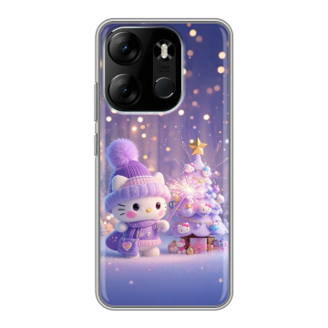 Силиконовый чехол на Tecno Spark Go 2023 с принтом Новый год Силиконовый чехол на Tecno Spark Go 2023 с принтом Новый год