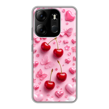 Силиконовый чехол на Tecno Spark Go 2023 с принтом для девочек