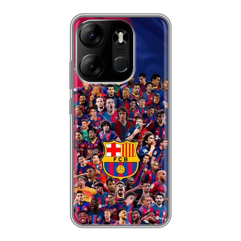 Силиконовый противоударный чехол на Tecno Spark Go 2023 с принтом Барселона Barcelona Силиконовый противоударный чехол на Tecno Spark Go 2023 с принтом Барселона Barcelona