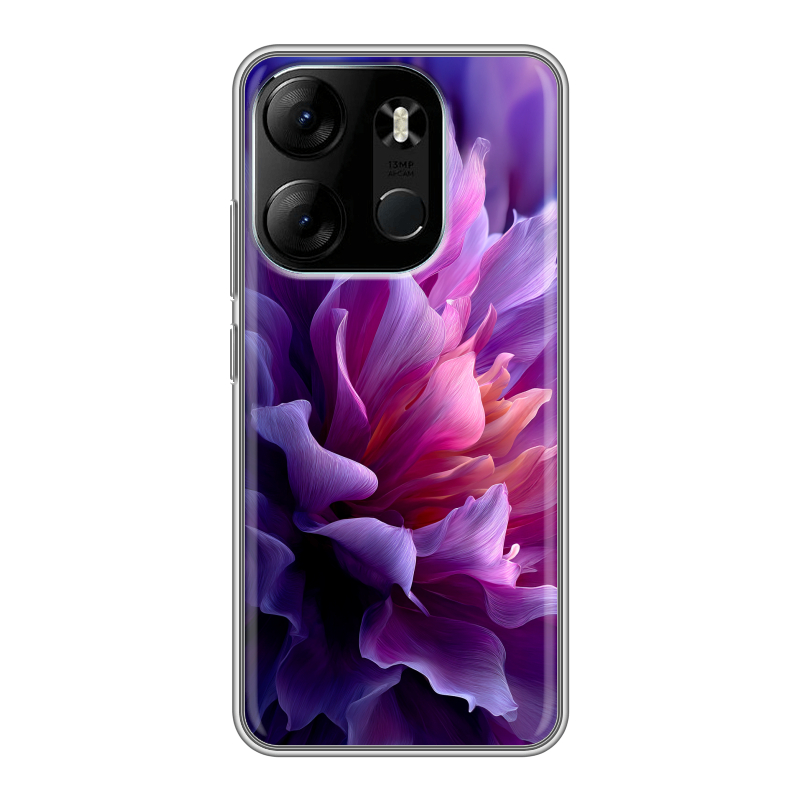 Силиконовый чехол на Tecno Spark Go 2023 с принтом женский цветы Силиконовый чехол на Tecno Spark Go 2023 с принтом женский цветы
