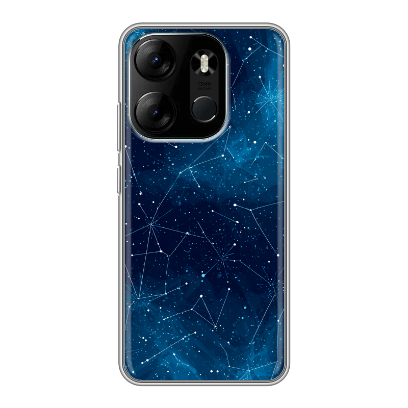 Силиконовый противоударный чехол на Tecno Spark Go 2023 с принтом Космос звезды Силиконовый противоударный чехол на Tecno Spark Go 2023 с принтом Космос звезды