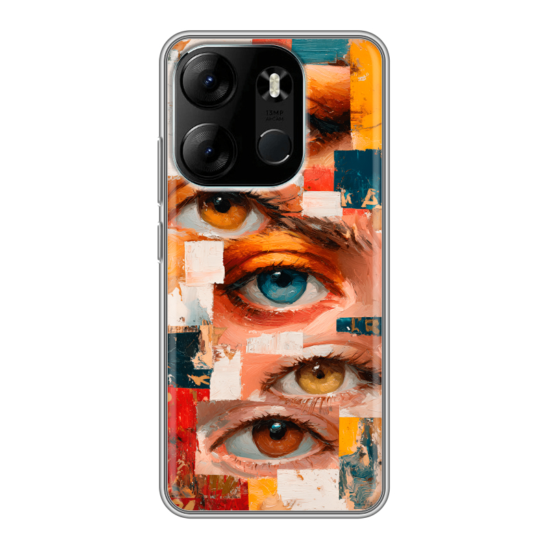 Силиконовый чехол на Tecno Spark Go 2023 с принтом Модный принт Силиконовый чехол на Tecno Spark Go 2023 с принтом Модный принт