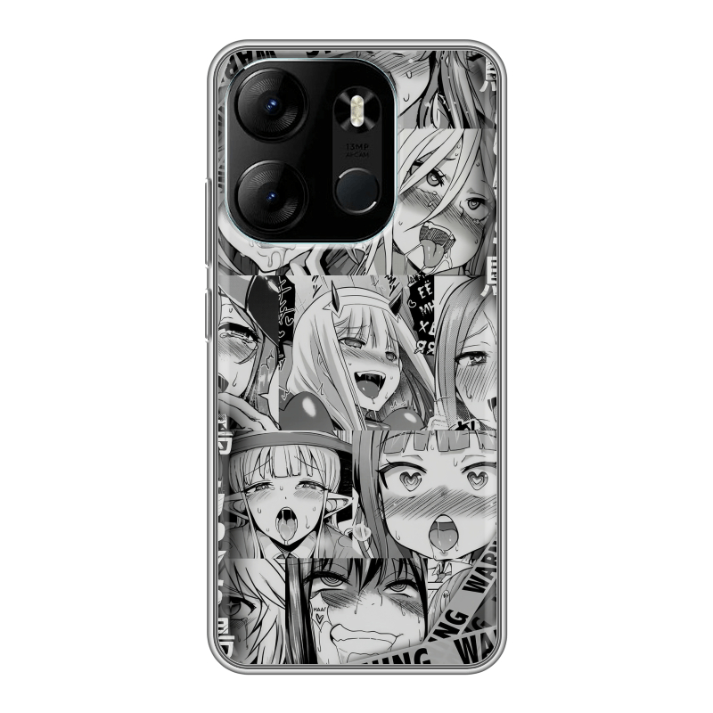Силиконовый чехол на Tecno Spark Go 2023 с принтом Ahegao Ахегао Аниме Силиконовый чехол на Tecno Spark Go 2023 с принтом Ahegao Ахегао Аниме