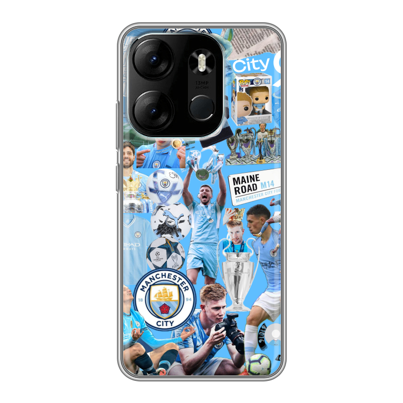 Силиконовый чехол на Tecno Spark Go 2023 с принтом Man City Манчестер Сити Силиконовый чехол на Tecno Spark Go 2023 с принтом Man City Манчестер Сити