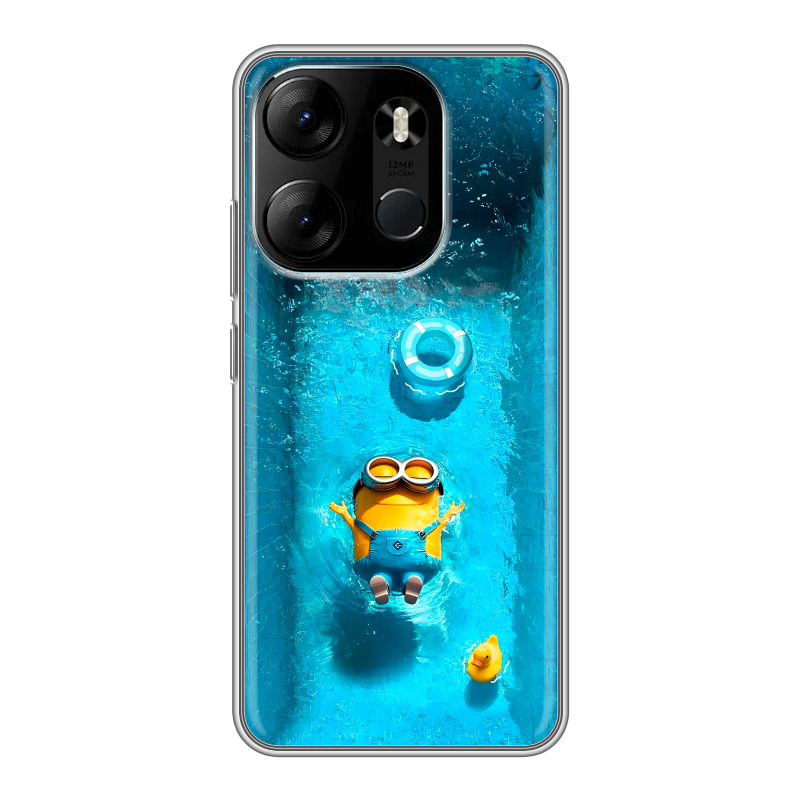 Силиконовый чехол на Tecno Spark Go 2023 с принтом Миньоны Силиконовый чехол на Tecno Spark Go 2023 с принтом Миньоны